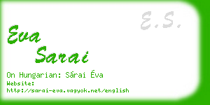 eva sarai business card
